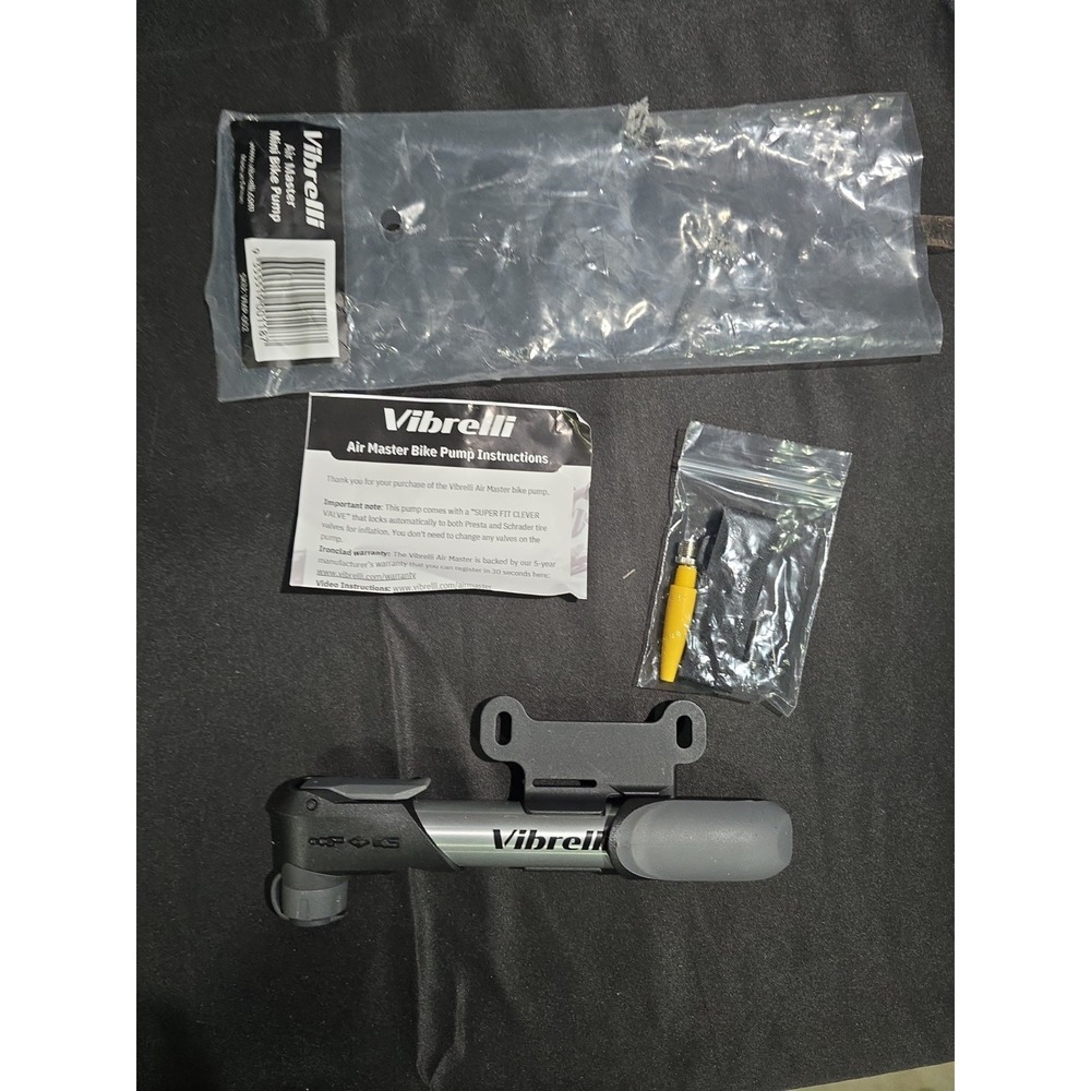 VIBRELLI MINI BIKE PUMP COMPACT TOOL INFLATE BICYLE TIRES